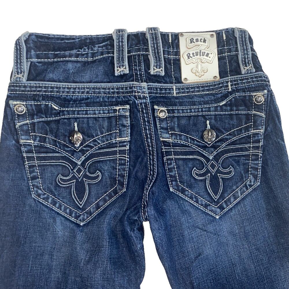 ROCK REVIVAL 28W 31L Corbin Boot EMBROIDERED Buckle Men Jeans - Picture 3 of 11